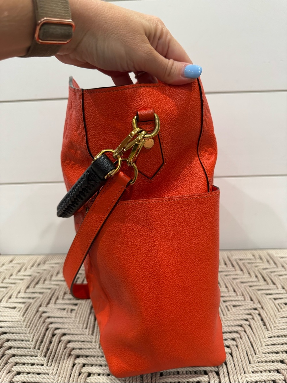 Louis Vuitton orange Bagatelle Monogram Empreinte Leather Hobo bag - Picture 5 of 16